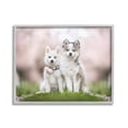 thumbnail image 1 of Stupell Industries Husky Puppies in Meadow Animals & Insects Painting Gray Framed Art Print Wall Art, 20 x 16, 1 of 9