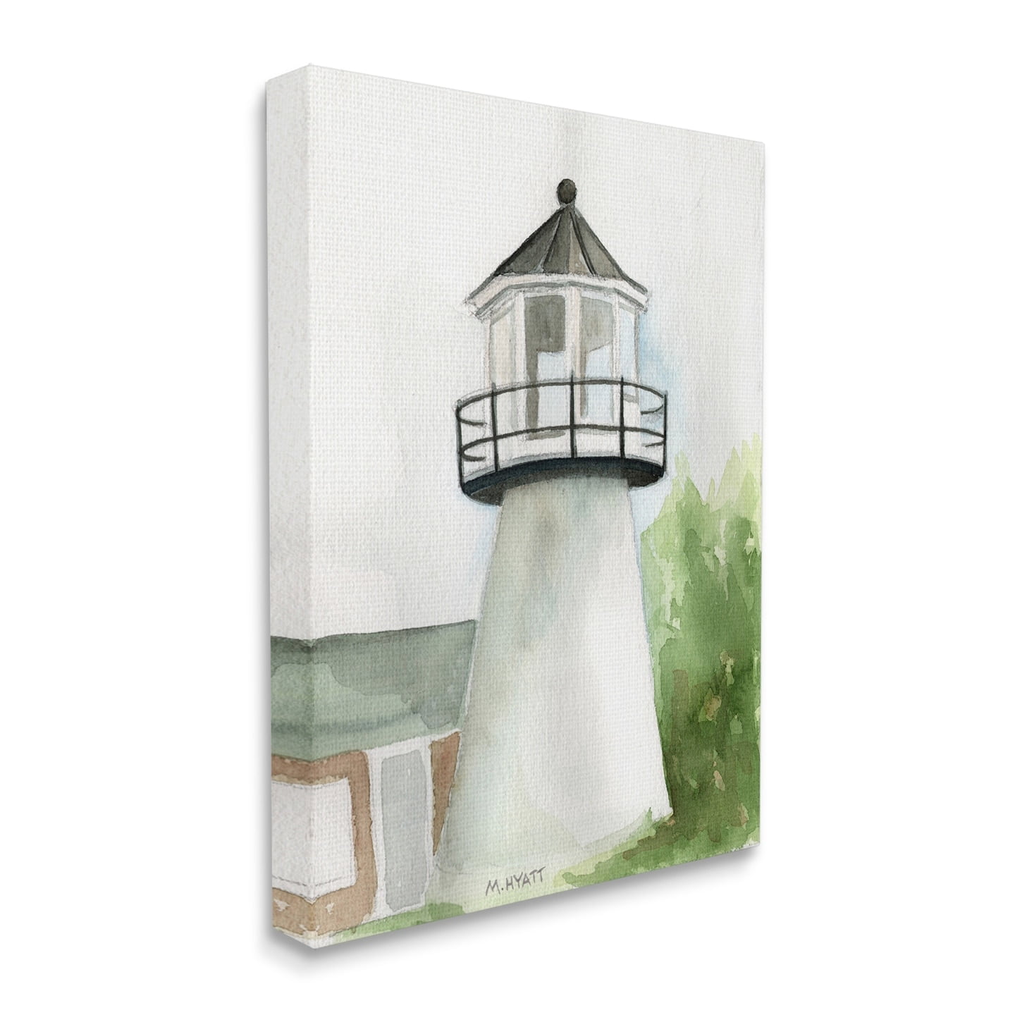 Stupell Industries Hyannis Coast Lighthouse Waterside Architecture Canvas Wall Art, 16 x 20, Design by Melissa Hyatt LLC