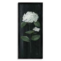 Stupell Industries Hydrangea Flower Blossom Distressed Dark Background Painting Black Framed Art Print Wall Art, Design by Nan
