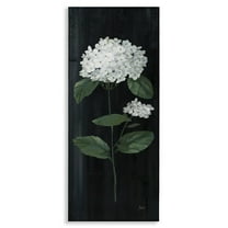 Stupell Industries Hydrangea Flower Blossom Distressed Dark Background Painting Gallery Wrapped Canvas Print Wall Art, Design by Nan