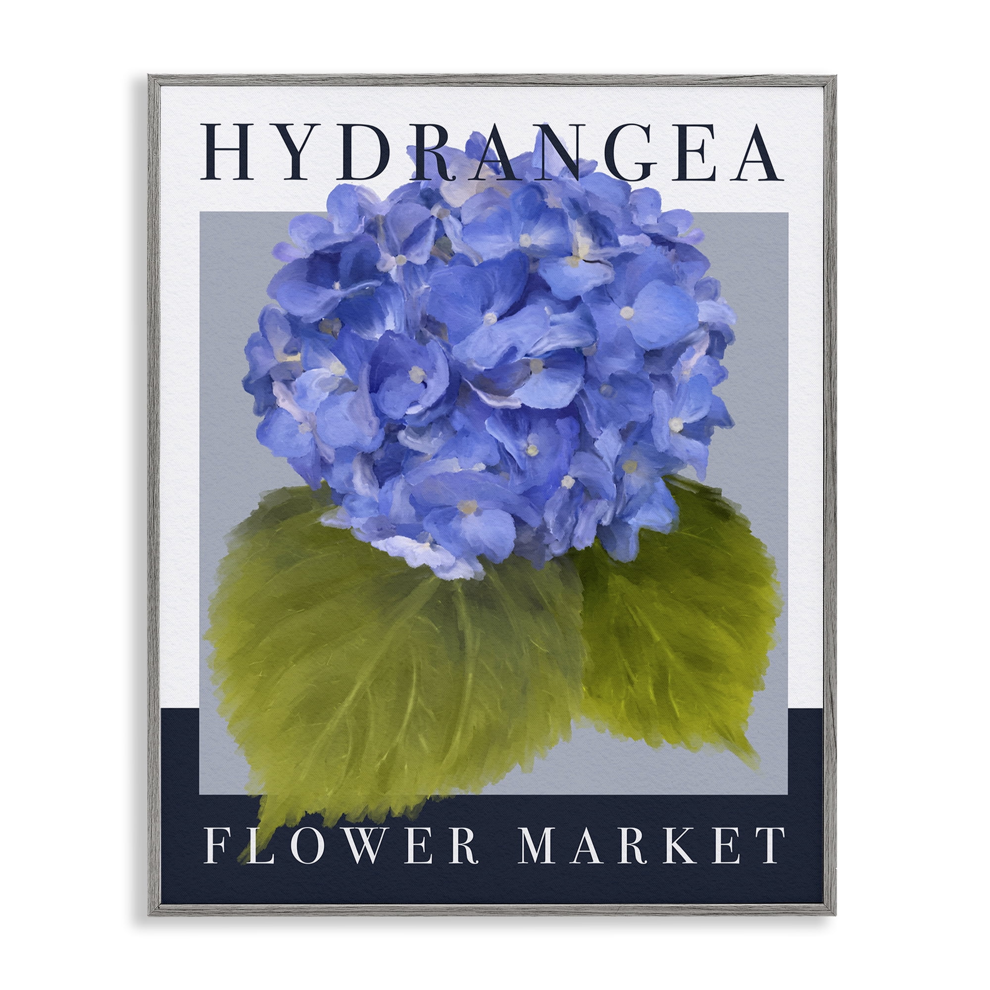 Stupell Industries Hydrangea Flower Market Gray Framed Giclee Art, design by Jennifer Stith