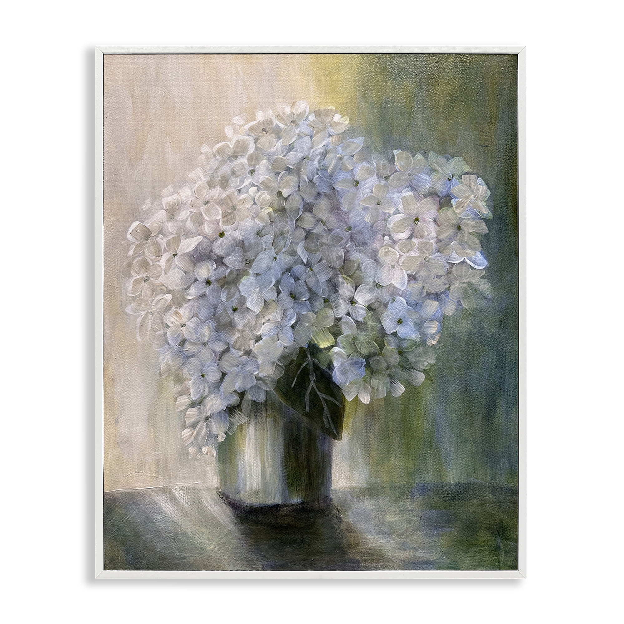 Stupell Industries Hydrangea Still Life Botanical & Floral Painting White Framed Art Print Wall Art, 24 x 30