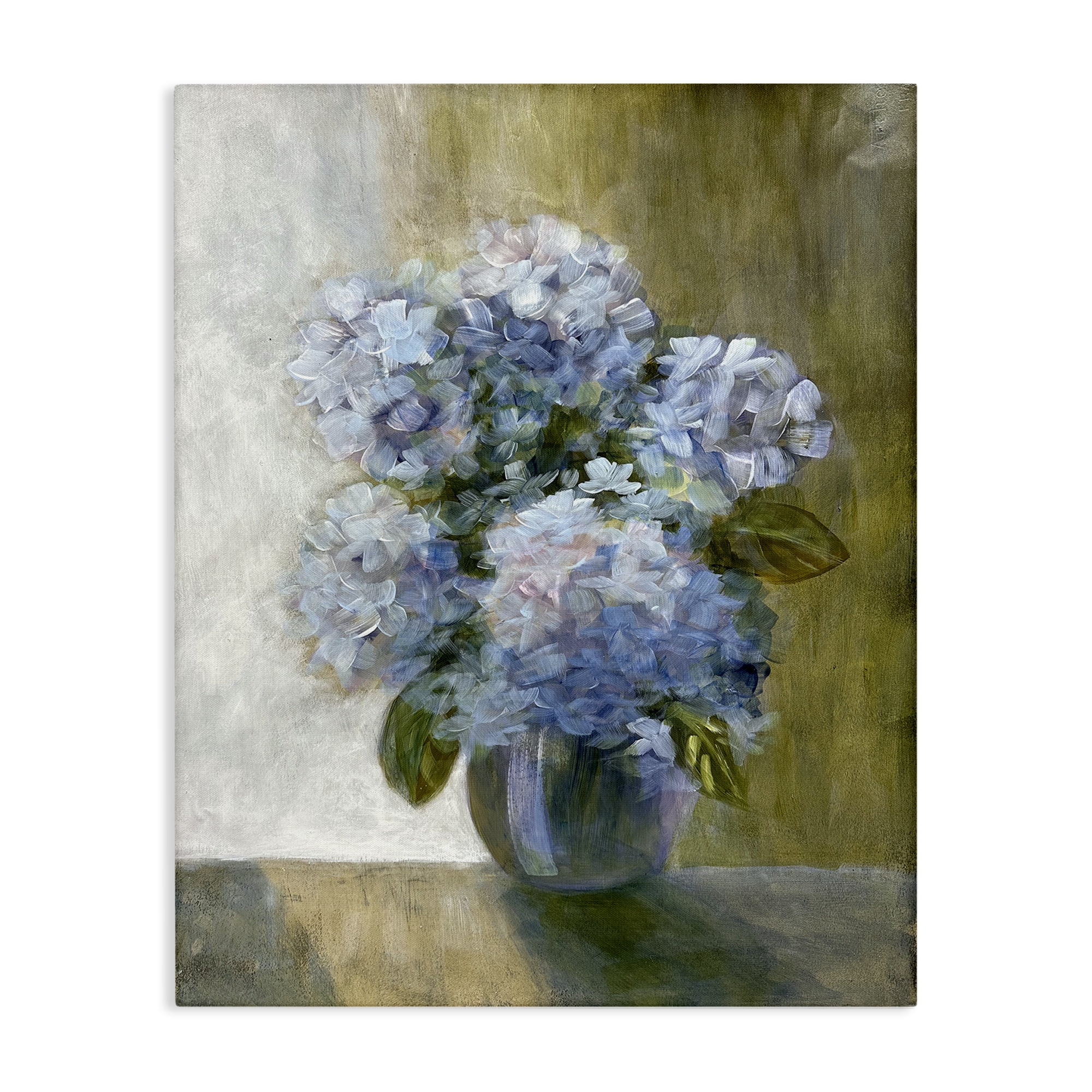 Stupell Industries Hydrangeas in Vase Botanical & Floral Painting Gallery Wrapped Canvas Art Print Wall Art, 24 x 30
