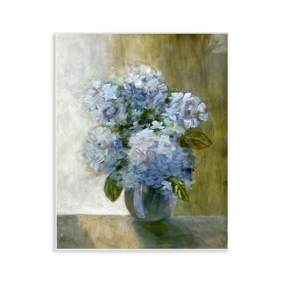 Stupell Industries Hydrangeas in Vase Botanical & Floral Painting Unframed Art Print Wall Art, 11 x 14