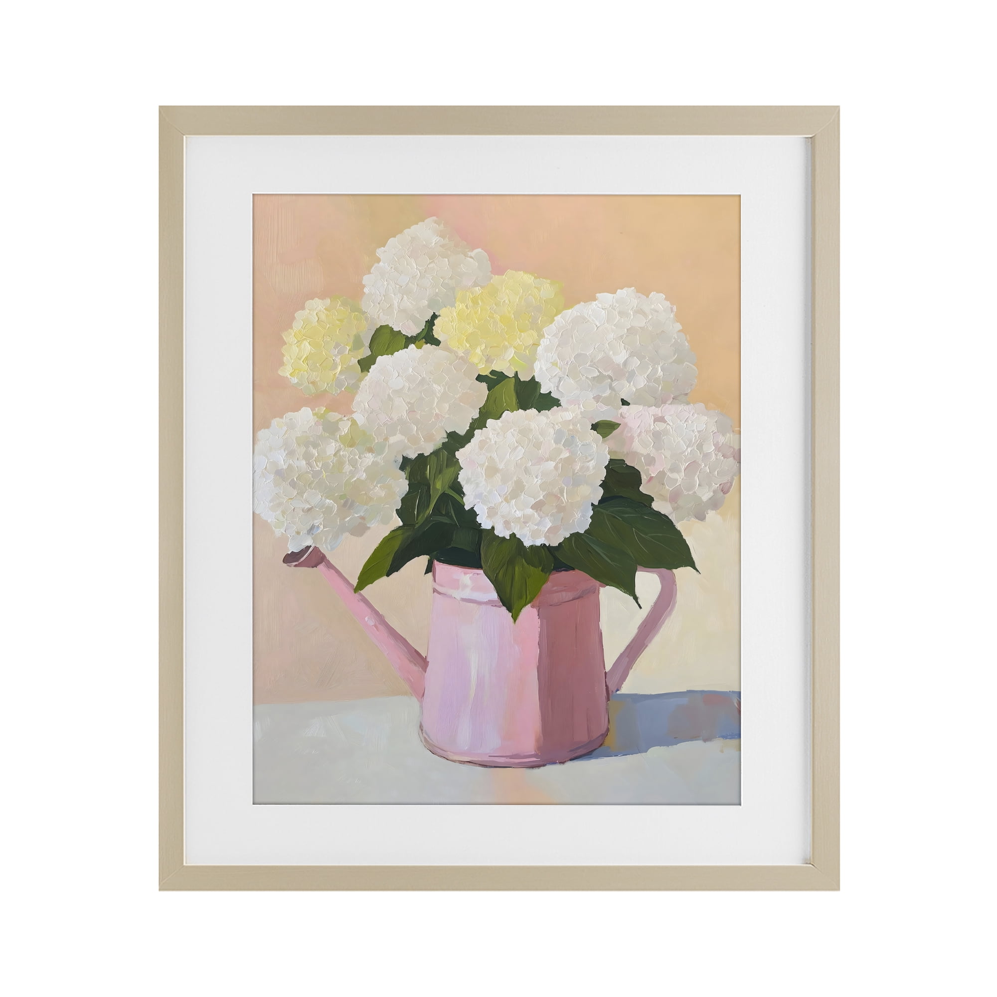 Stupell Industries Hydrangeas in Watering Can Birch Framed Print Under Glass, design by The Prints Vibe