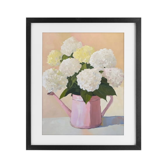 Stupell Industries French Country Hydrangeas in Watering Can Black Framed Print Under Glass, 13 x 16, by The Prints Vibe