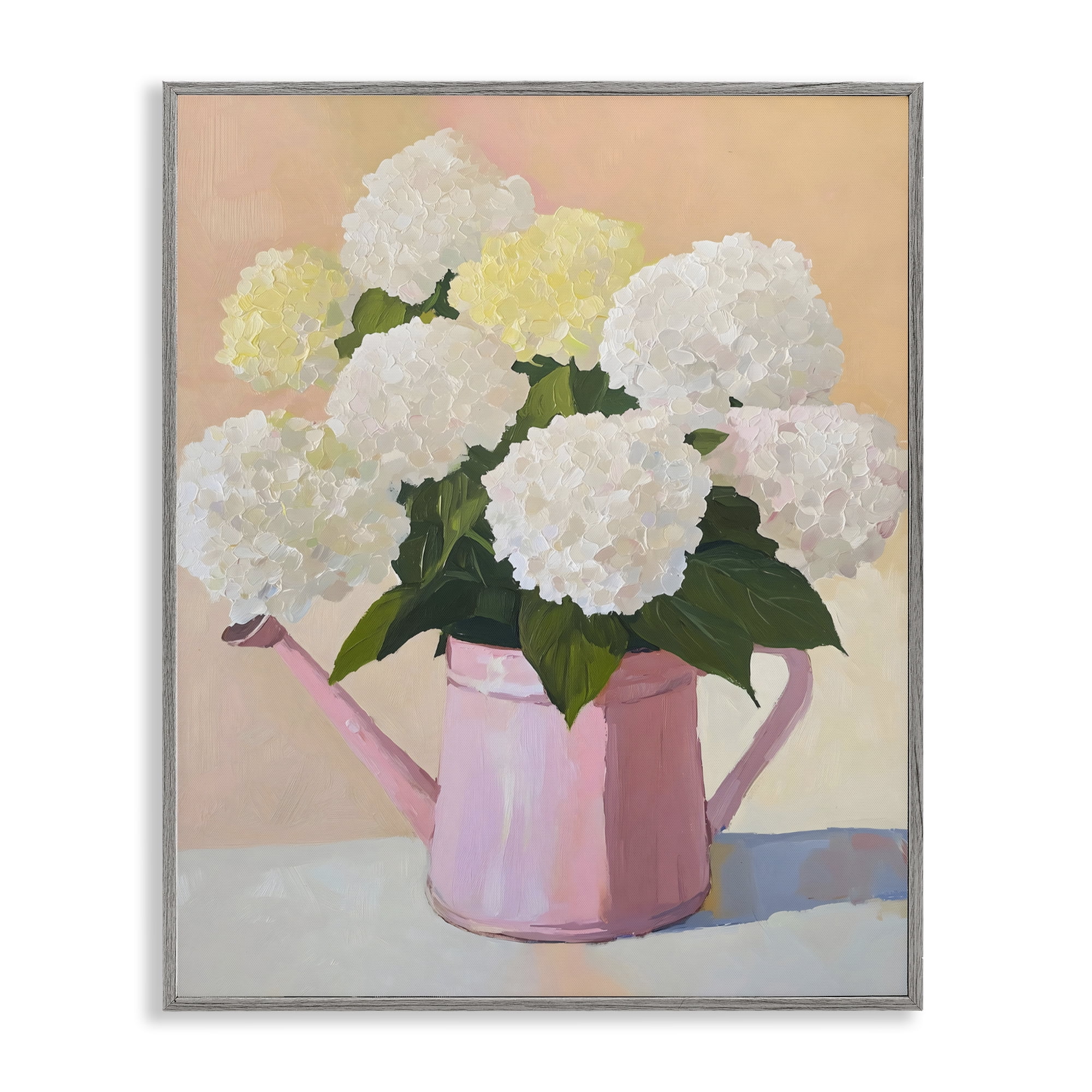 Stupell Industries Hydrangeas in Watering Can Gray Framed Giclee Art, design by The Prints Vibe