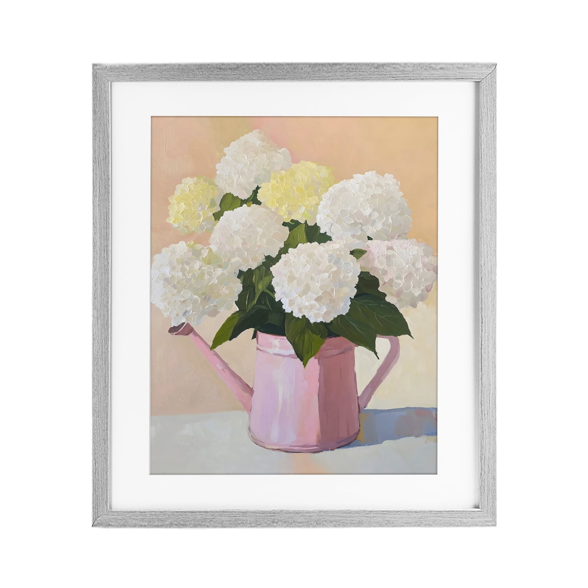 Stupell Industries Hydrangeas in Watering Can Gray Framed Print Under Glass, design by The Prints Vibe