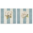 thumbnail image 1 of Stupell Industries Hydrangeas on Blue Strips Floral & Botanical Painting Unframed Art Print Wall Art, 12 x 12, Set of 2, 1 of 8