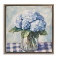 thumbnail image 1 of Stupell Industries French Country Hydrangeas on Gingham Tablecloth Brown Floating Frame Canvas Art, 25 x 25, by Petals Prints Design, 1 of 8