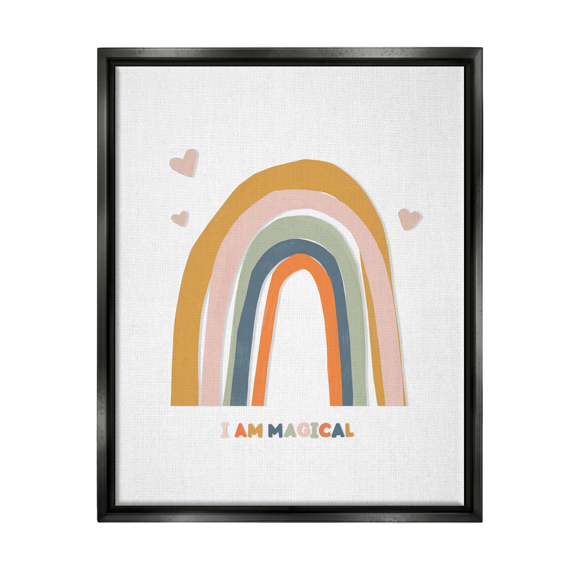 Stupell Industries I Am Magical Earth Tones Landscape Painting Black Floater Framed Canvas Art Print Wall Art, 25 x 31