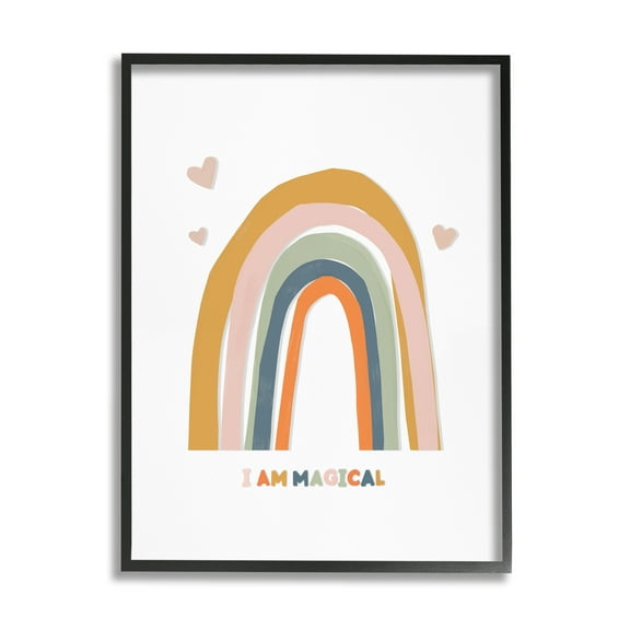 Stupell Industries I Am Magical Earth Tones Landscape Painting Black Framed Art Print Wall Art, 11 x 14