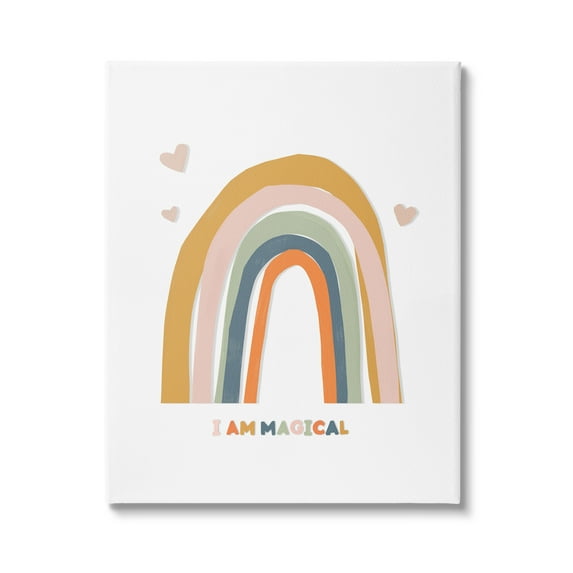 Stupell Industries I Am Magical Earth Tones Landscape Painting Gallery Wrapped Canvas Art Print Wall Art, 16 x 20