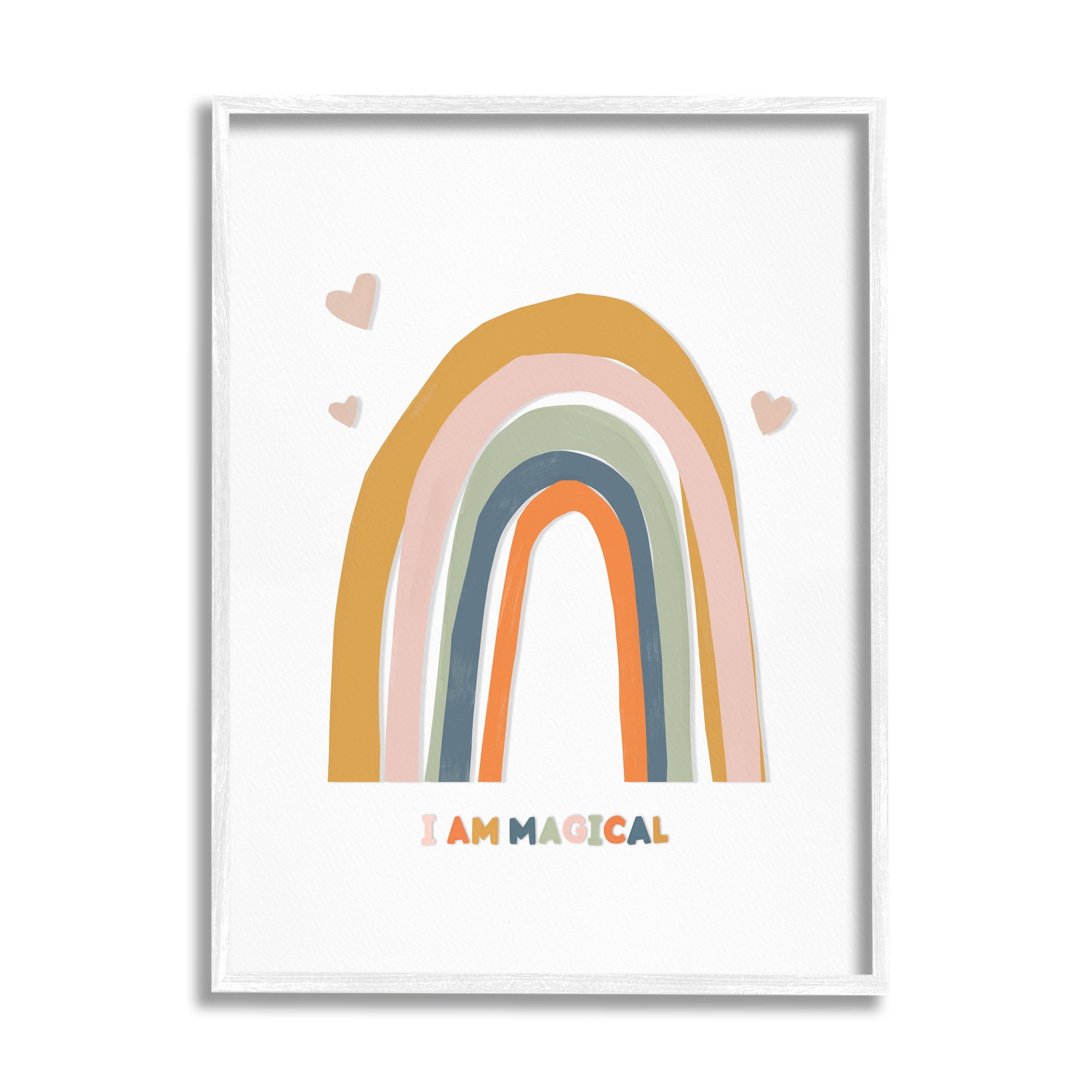 Stupell Industries I Am Magical Earth Tones Landscape Painting White Framed Art Print Wall Art, 11 x 14