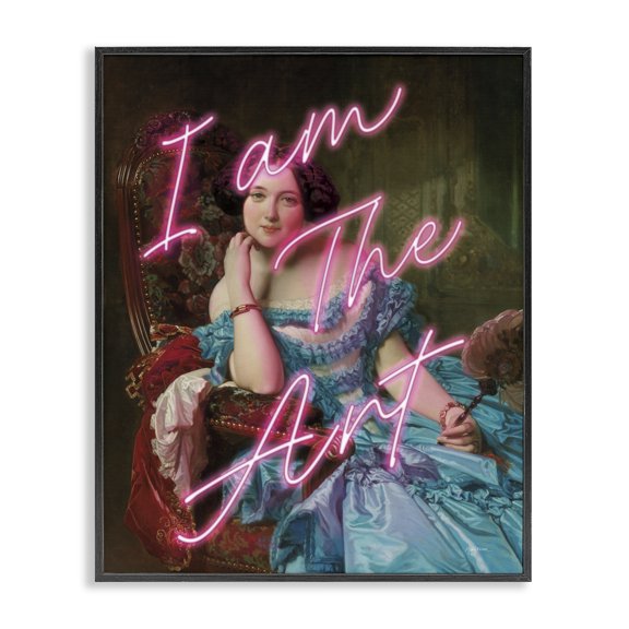 Stupell Industries I Am The Art Portrait Black Framed Giclee Art, design by Mary Urban