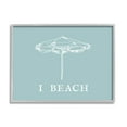 thumbnail image 1 of Stupell Industries I Beach Phrase with Umbrella Inspirational Painting Gray Framed Art Print Wall Art, 20 x 16, 1 of 9