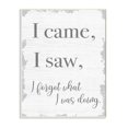 thumbnail image 1 of Stupell Industries I Came, I Saw, I Forgot Quote with Distressed Charm Designed by Daphne Polselli, 1 of 6