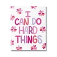 thumbnail image 1 of Stupell Industries I Can Do Hard Things Humorous Floral Pattern Canvas Wall Art, 36 x 48, Design by Emily Cromwell, 1 of 5