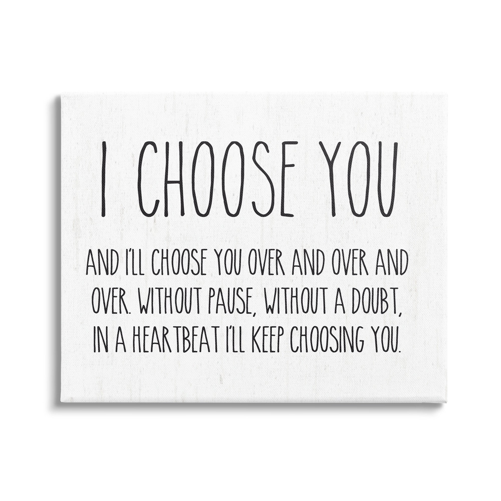 Romantic Love Quote Canvas Wall Art, 20" x 16", Gallery Wrapped