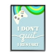 thumbnail image 1 of Stupell Industries I Don't Quit I Restart Video Game Phrase, 11 x 14, Design by Daphne Polselli, 1 of 5