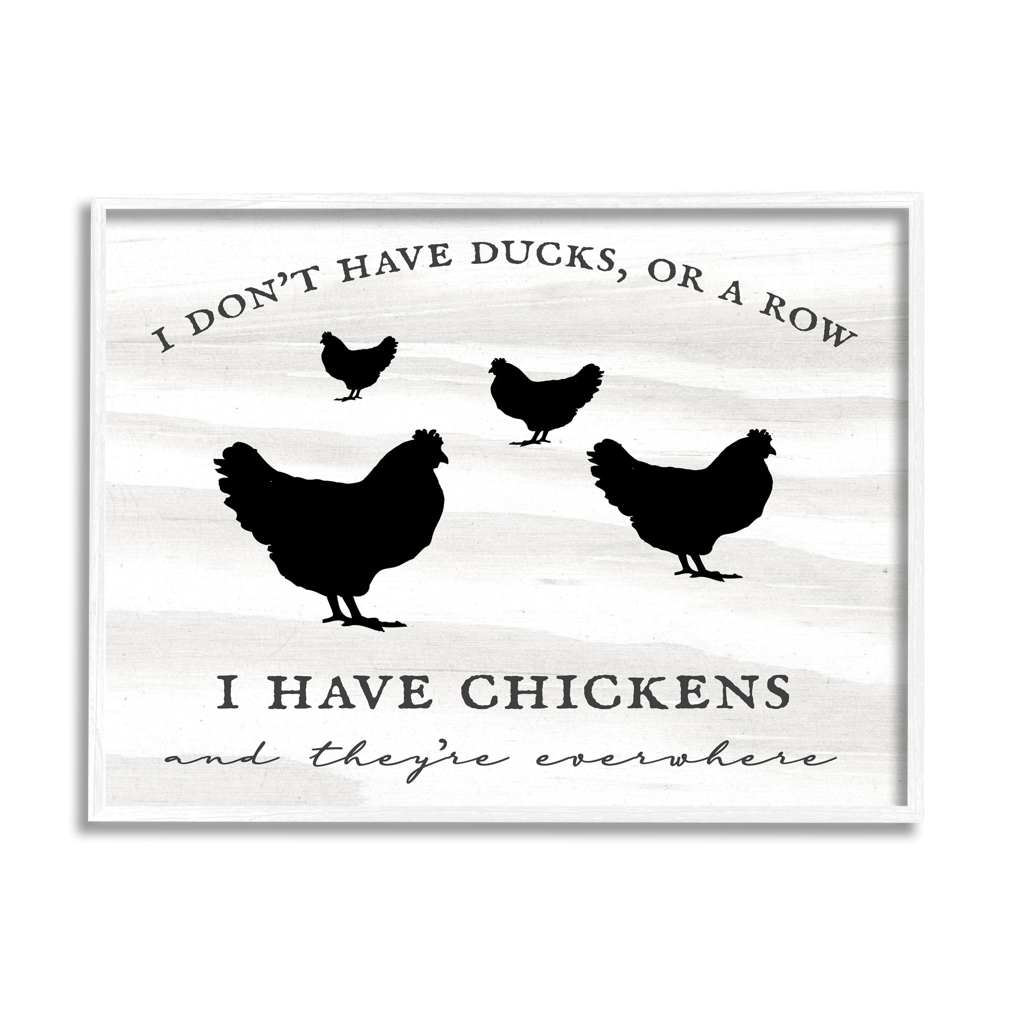 Stupell Industries I Have Chickens Fun Farmhouse Country Typography Sign Graphic Art White Framed Art Print Wall Art, Design by Daphne Polselli