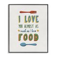 thumbnail image 1 of Stupell Industries Traditional I Love Food Funny Colorful Word Design Black Framed Giclee Art, 24 x 30, by Estera Kecek, 1 of 7