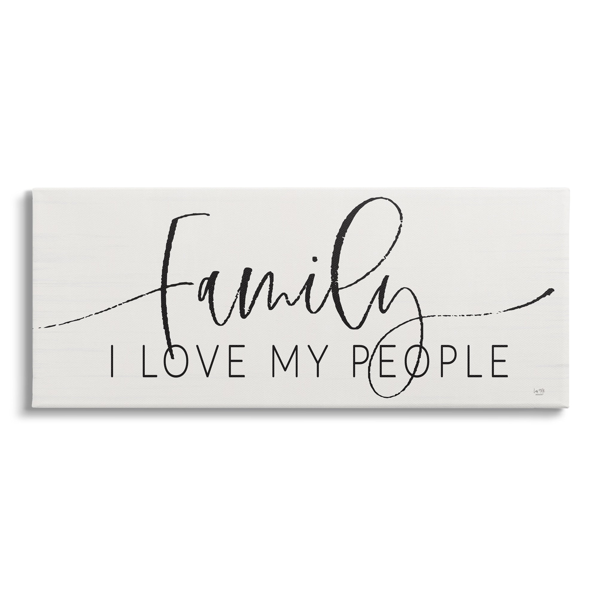 Stupell Industries I Love My People Affectionate Family Phrase Graphic Art Gallery Wrapped Canvas Print Wall Art, Design by Lux + Me Designs