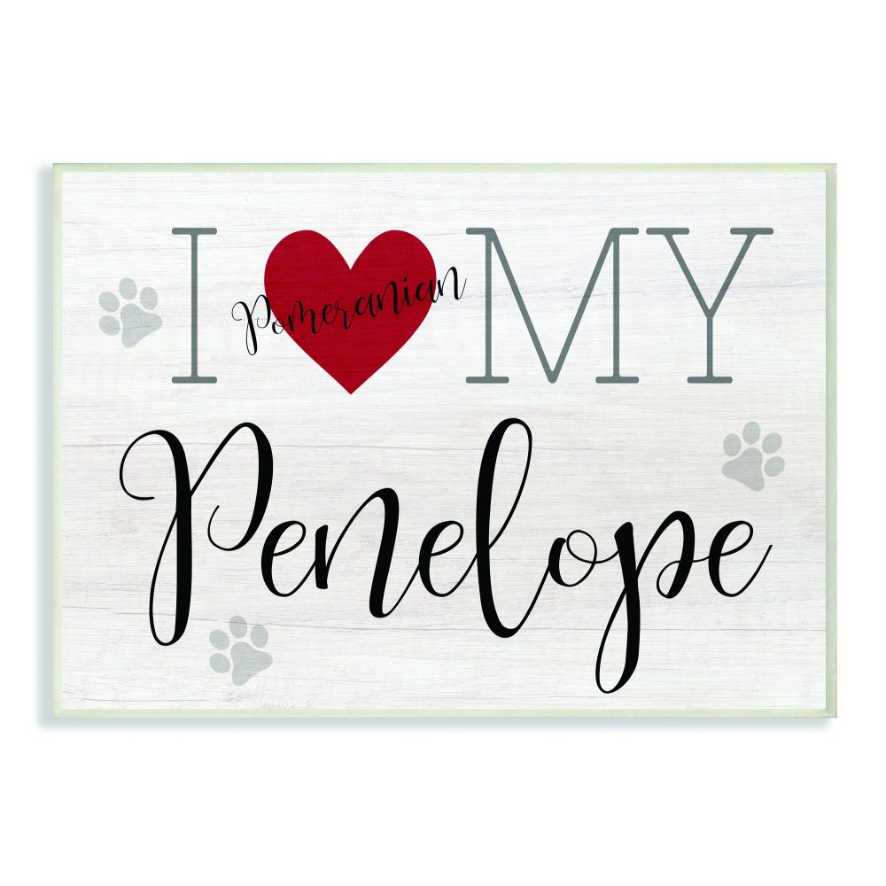 Stupell Industries I Love My Pet Personalized Animals & Insects Painting Unframed Art Print Wall Art, 10 x 15