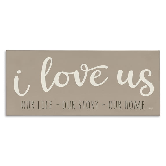 Stupell Industries Contemporary I Love Us Romantic Canvas Art, 48 x 20, by Marla Rae