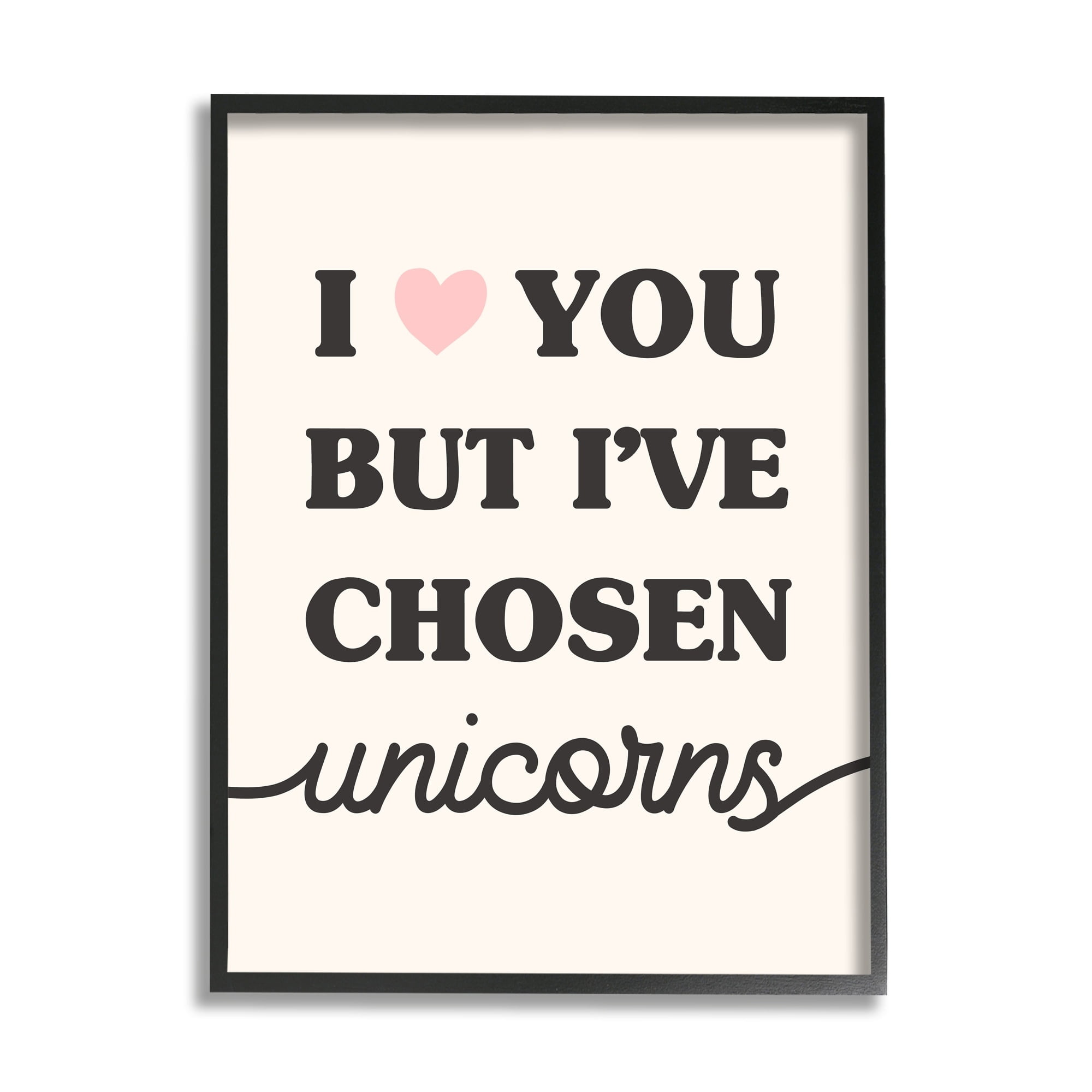 Stupell Industries I Love You But Unicorns Funny Phrase Fantasy, 16 x 20, Design by Daphne Polselli
