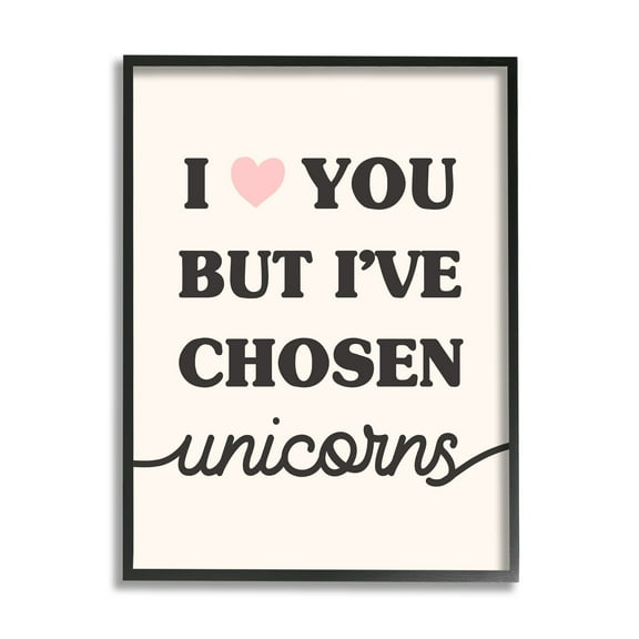 Stupell Industries I Love You But Unicorns Funny Phrase Fantasy, 24 x 30, Design by Daphne Polselli