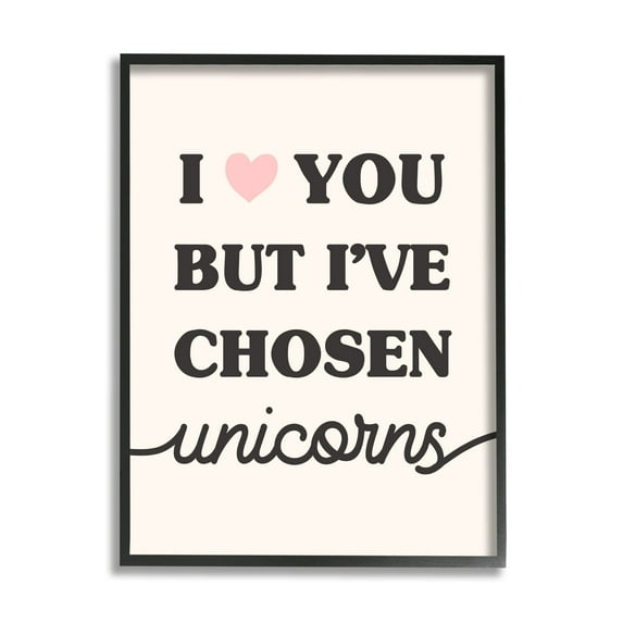 Stupell Industries I Love You But Unicorns Funny Phrase Fantasy, 24 x 30, Design by Daphne Polselli