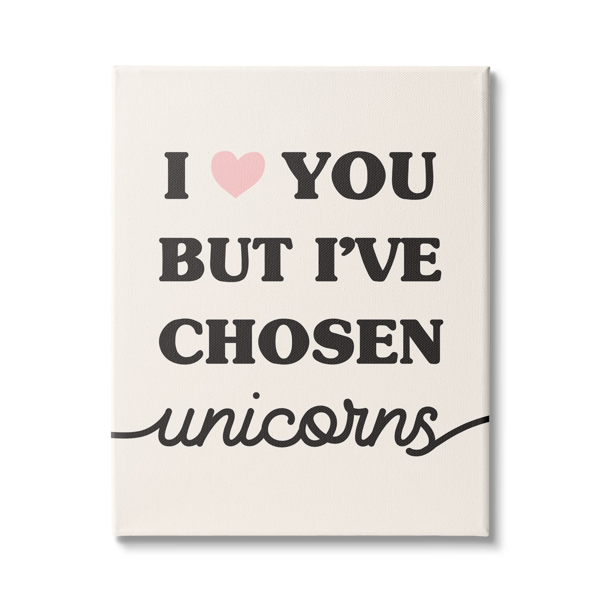Stupell Industries I Love You But Unicorns Funny Phrase Fantasy, 30 x 40, Design by Daphne Polselli