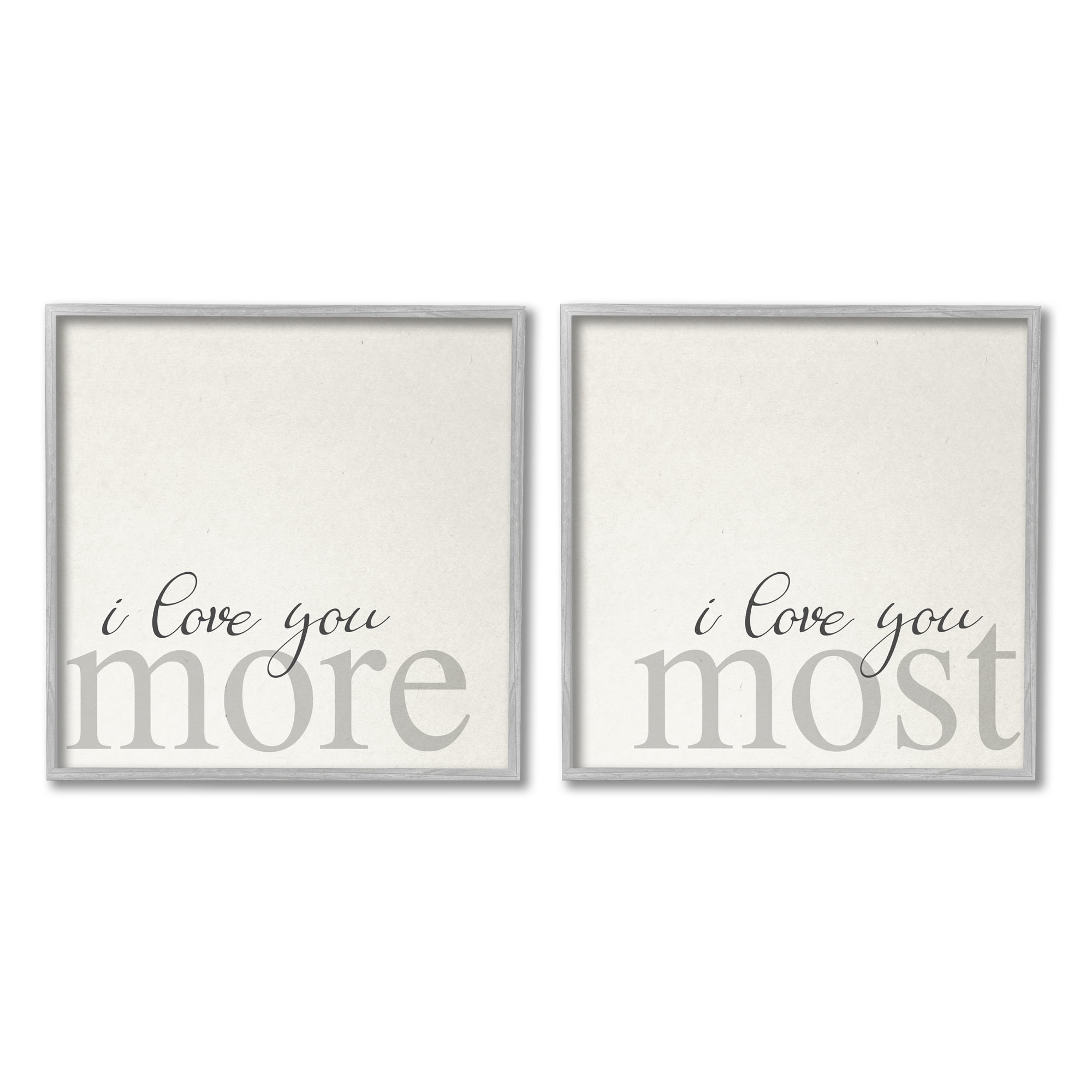 Stupell Industries I Love You More Most Romantic Sentiment Typography ...