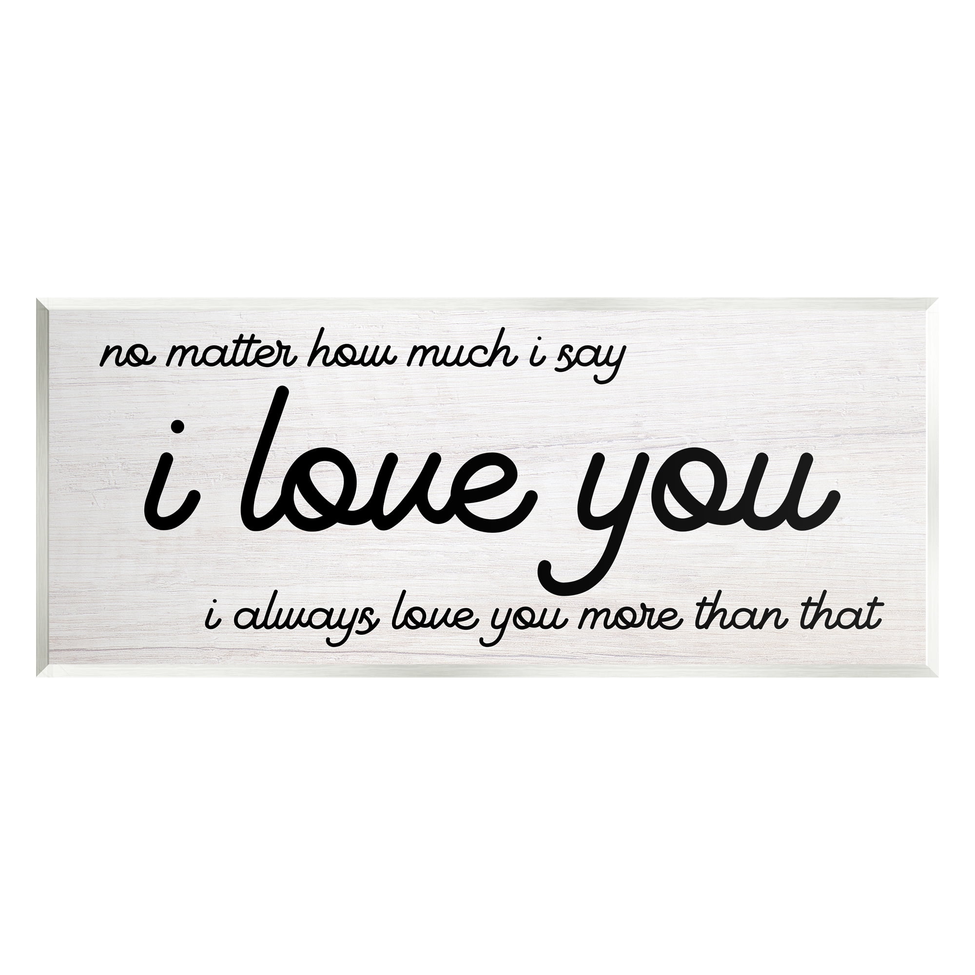 Stupell Industries I Love You More Romantic Inspirational Painting Unframed Art Print Wall Art
