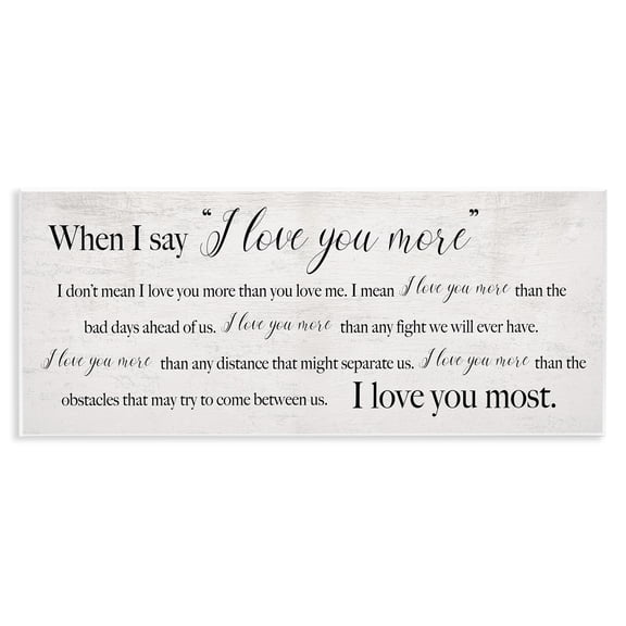 Stupell Industries Shabby Chic Love You Most Sentiments Wall Plaque Art, 17 x 7, by Lil' Rue