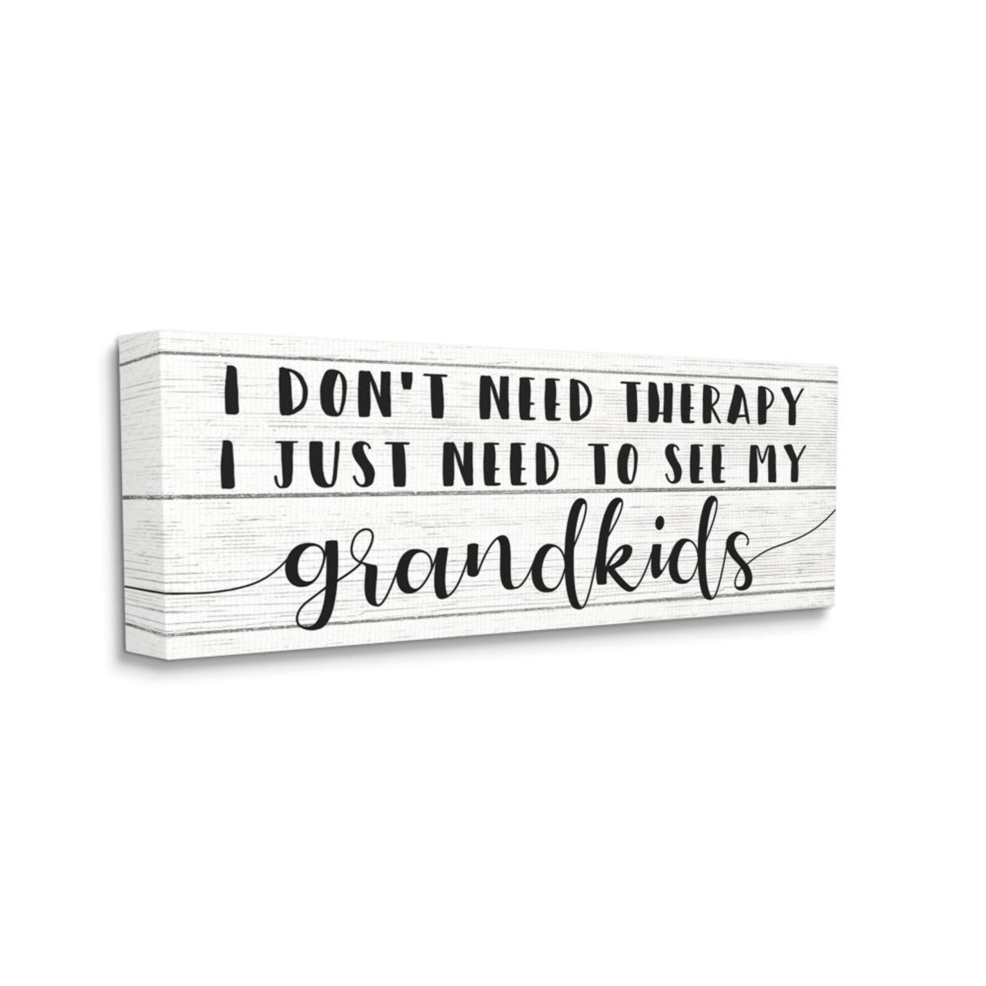 Stupell Industries I Need My Grandkids Phrase Funny Therapy Reference Design by Daphne Polselli, 17" x 40"