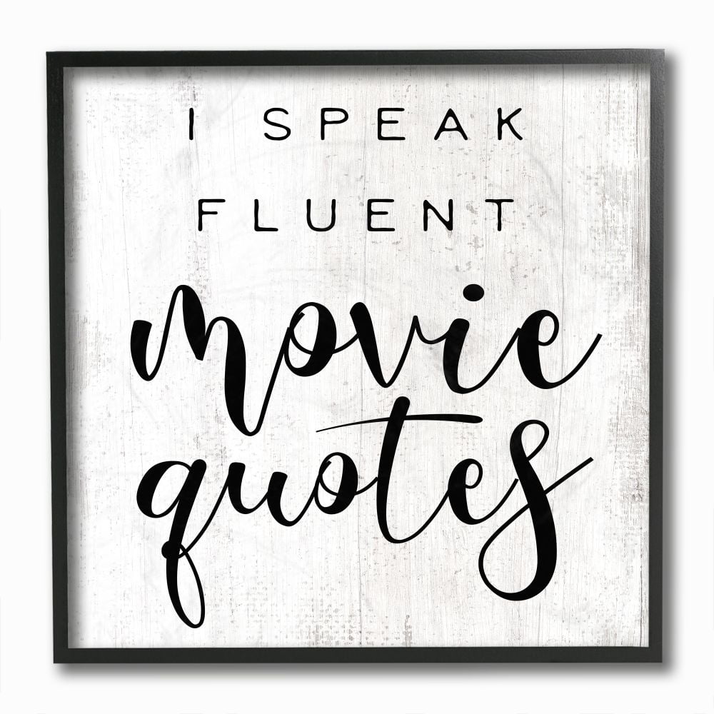 Black and White Motivational Movie Quote Canvas Wall Art