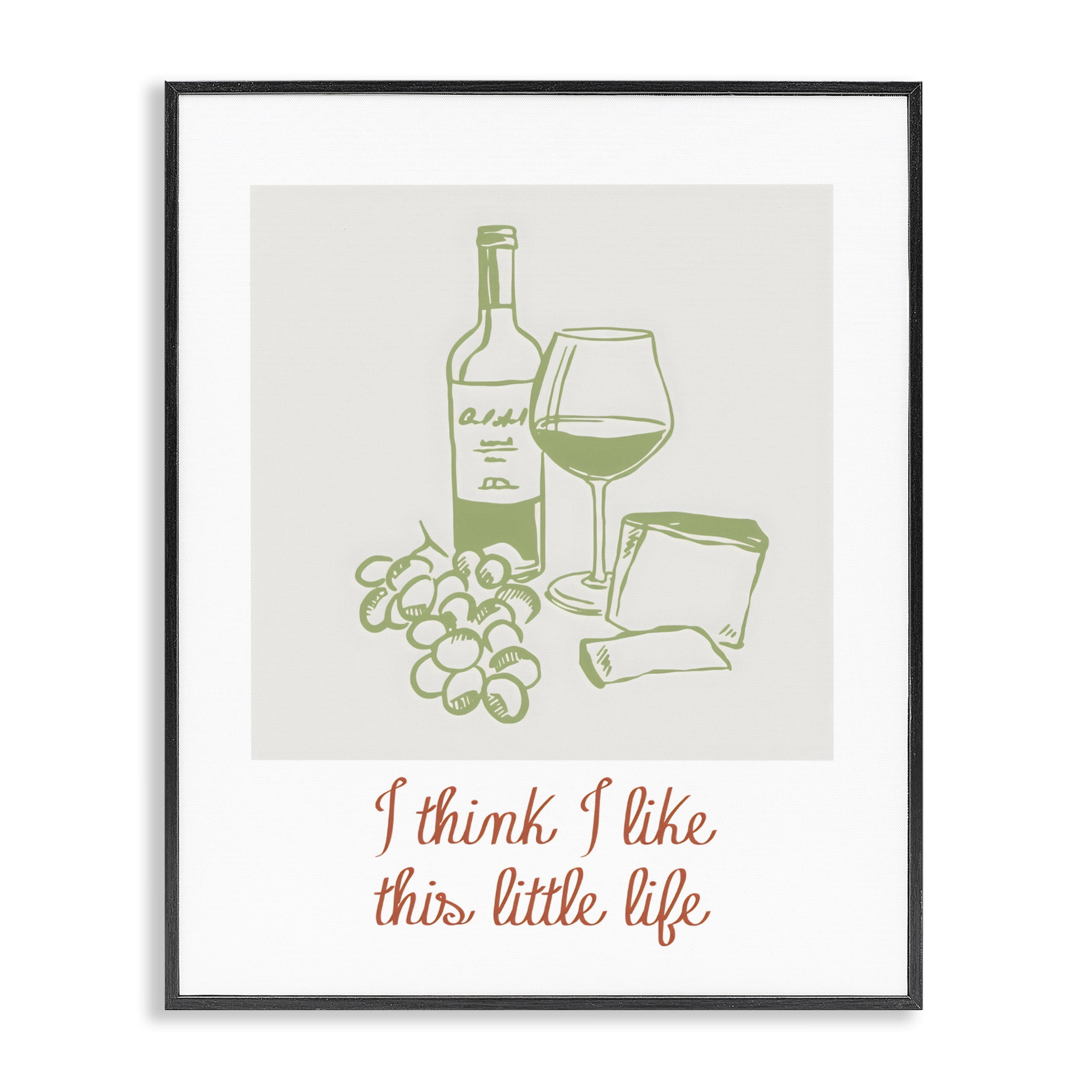 Stupell Industries I Think I Like This Little Life Black Framed Giclee Art, design by The Prints Vibe