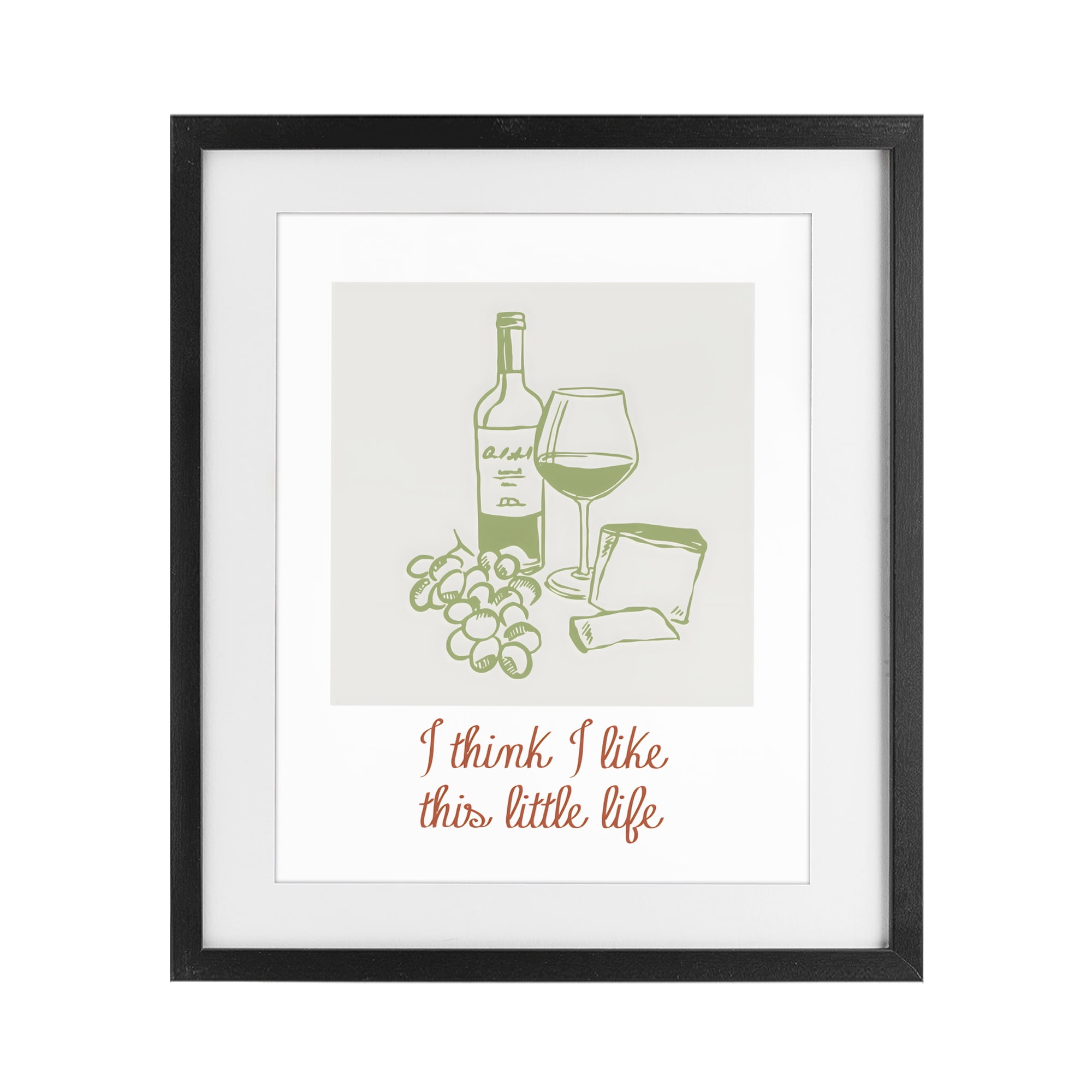 Stupell Industries I Think I Like This Little Life Black Framed Print Under Glass, design by The Prints Vibe