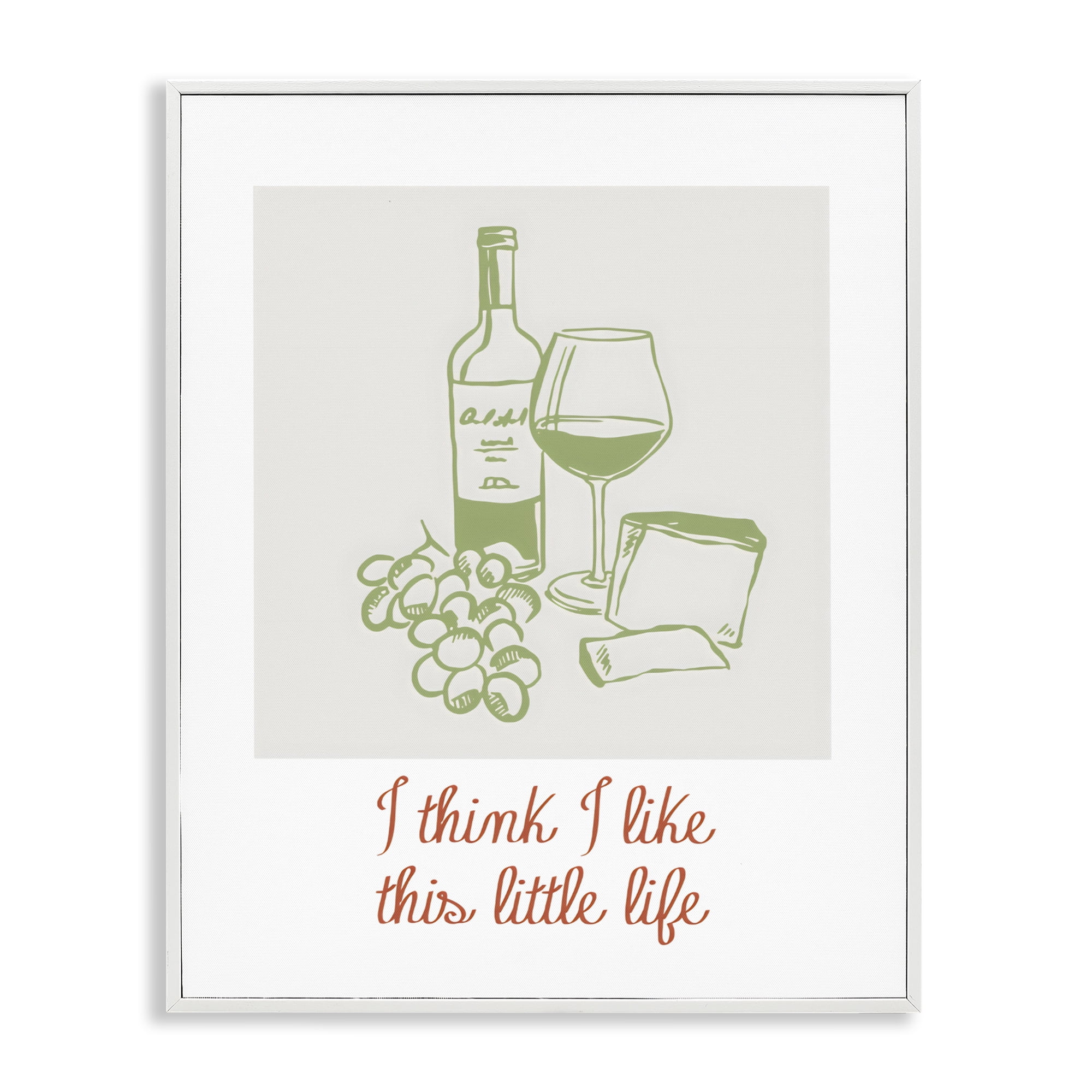 Stupell Industries I Think I Like This Little Life White Framed Giclee Art, design by The Prints Vibe
