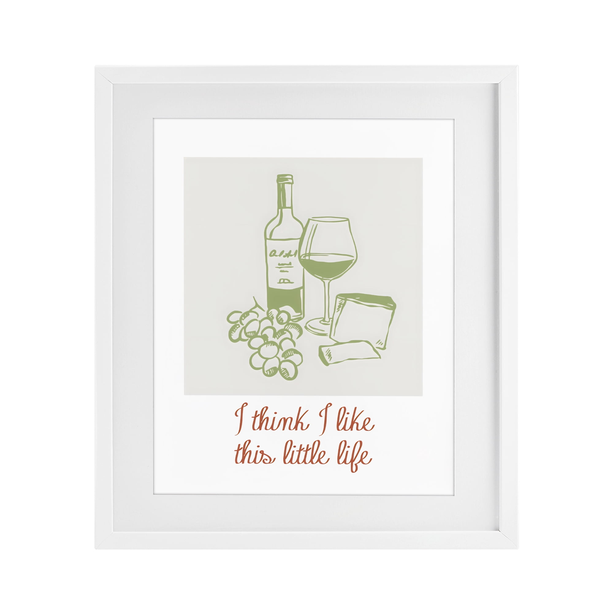 Stupell Industries I Think I Like This Little Life White Framed Print Under Glass, design by The Prints Vibe
