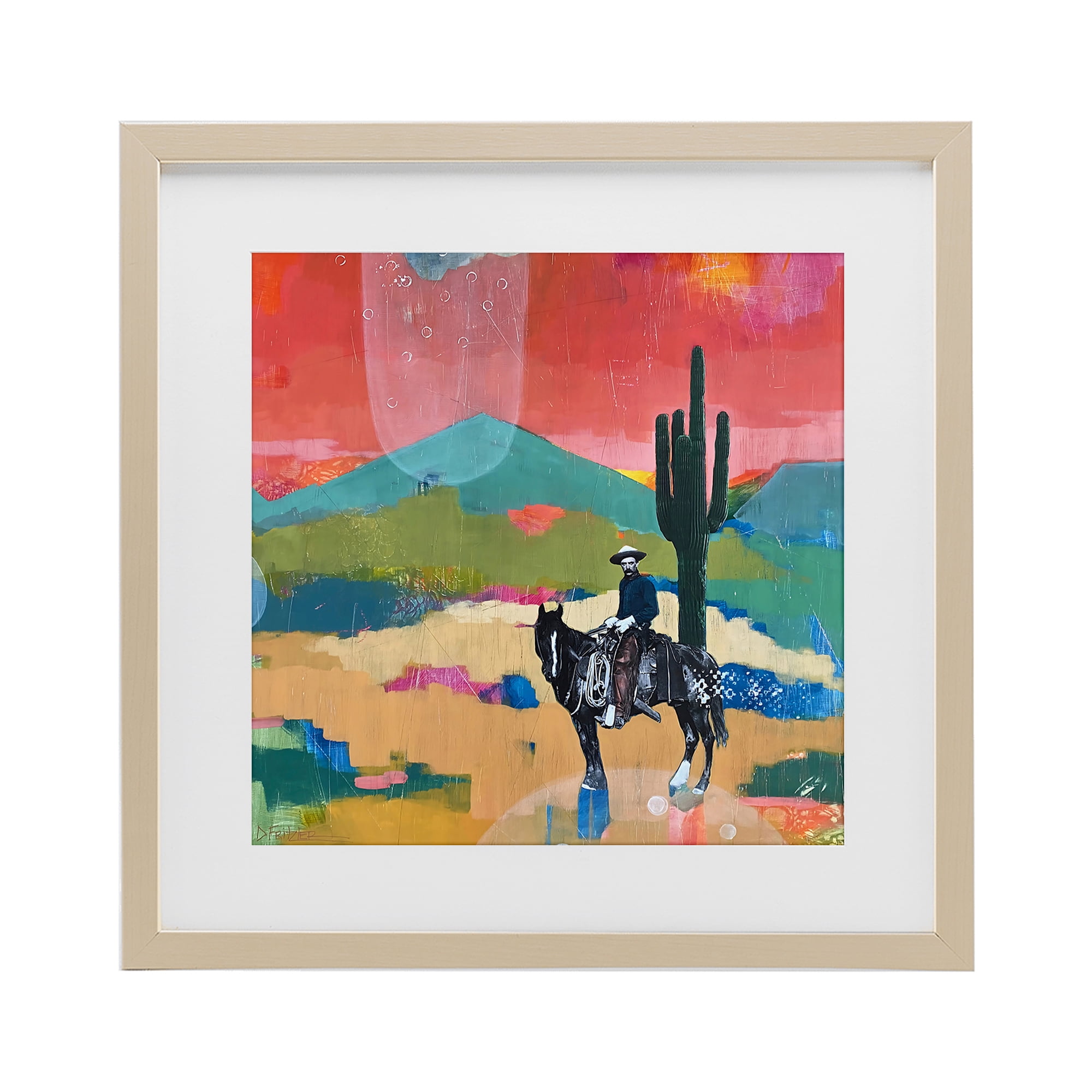 Stupell Industries I Used To Be A Cowboy Birch Framed Print Under Glass, design by Dianna Fritzler