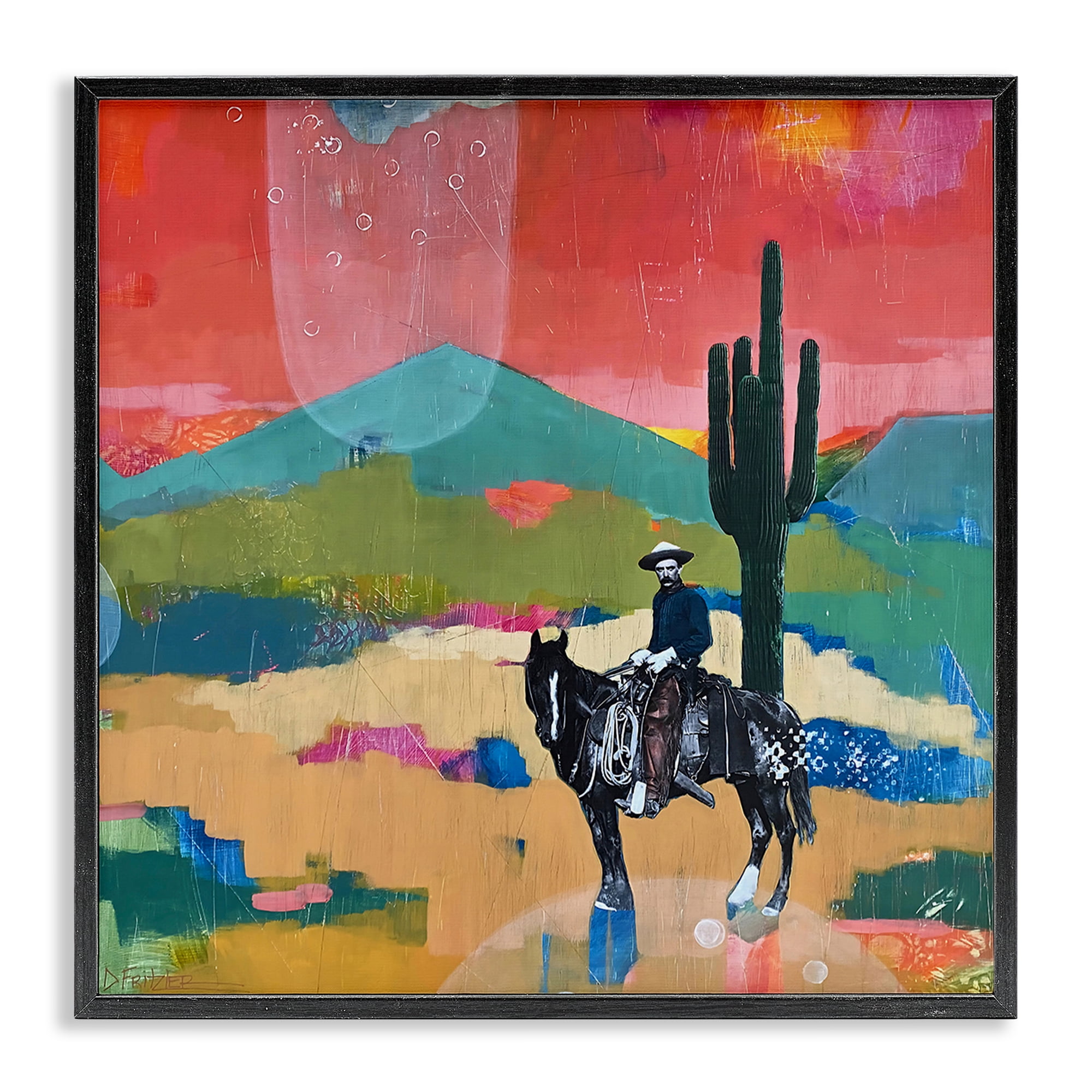 Stupell Industries I Used To Be A Cowboy Black Framed Giclee Art, design by Dianna Fritzler
