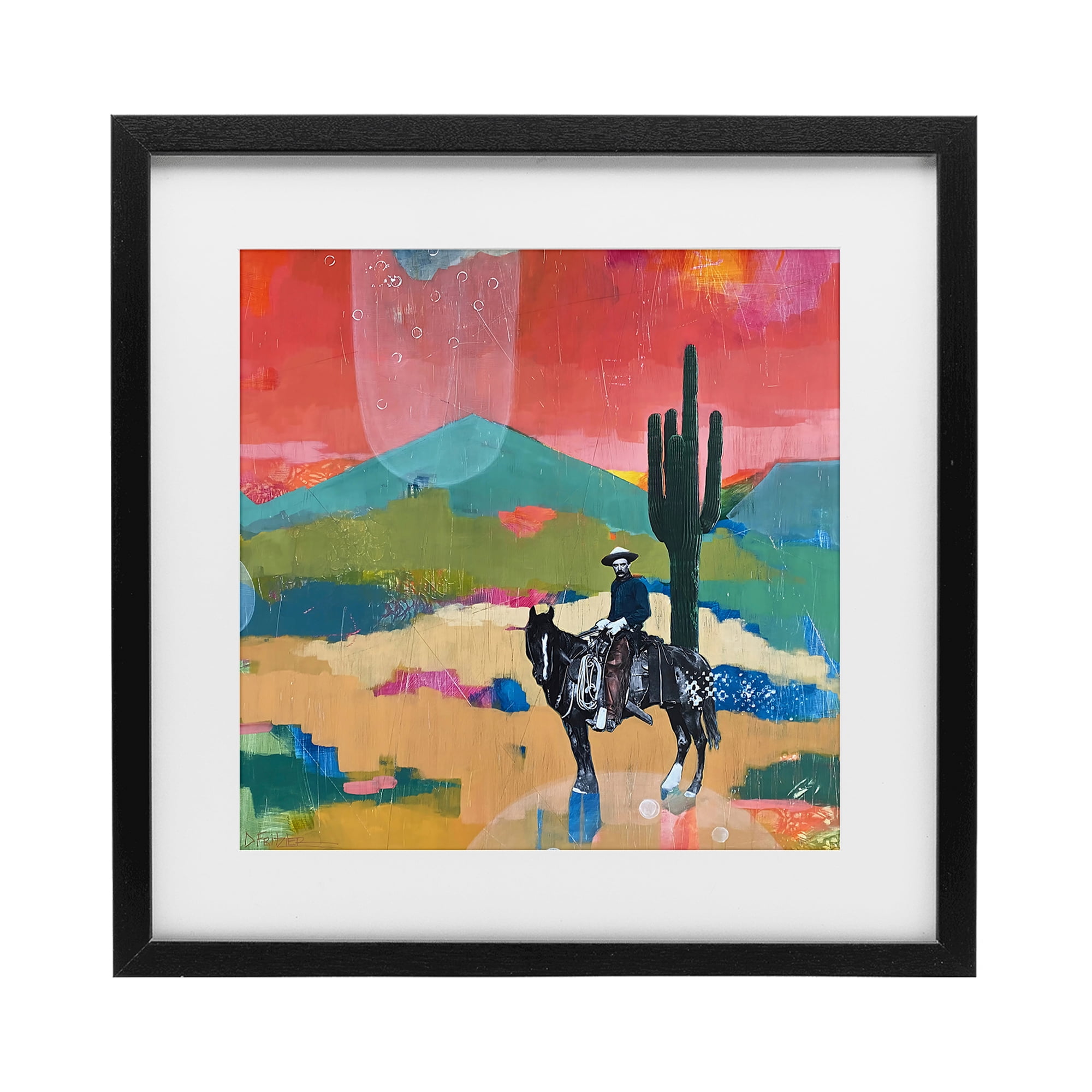 Stupell Industries I Used To Be A Cowboy Black Framed Print Under Glass, design by Dianna Fritzler