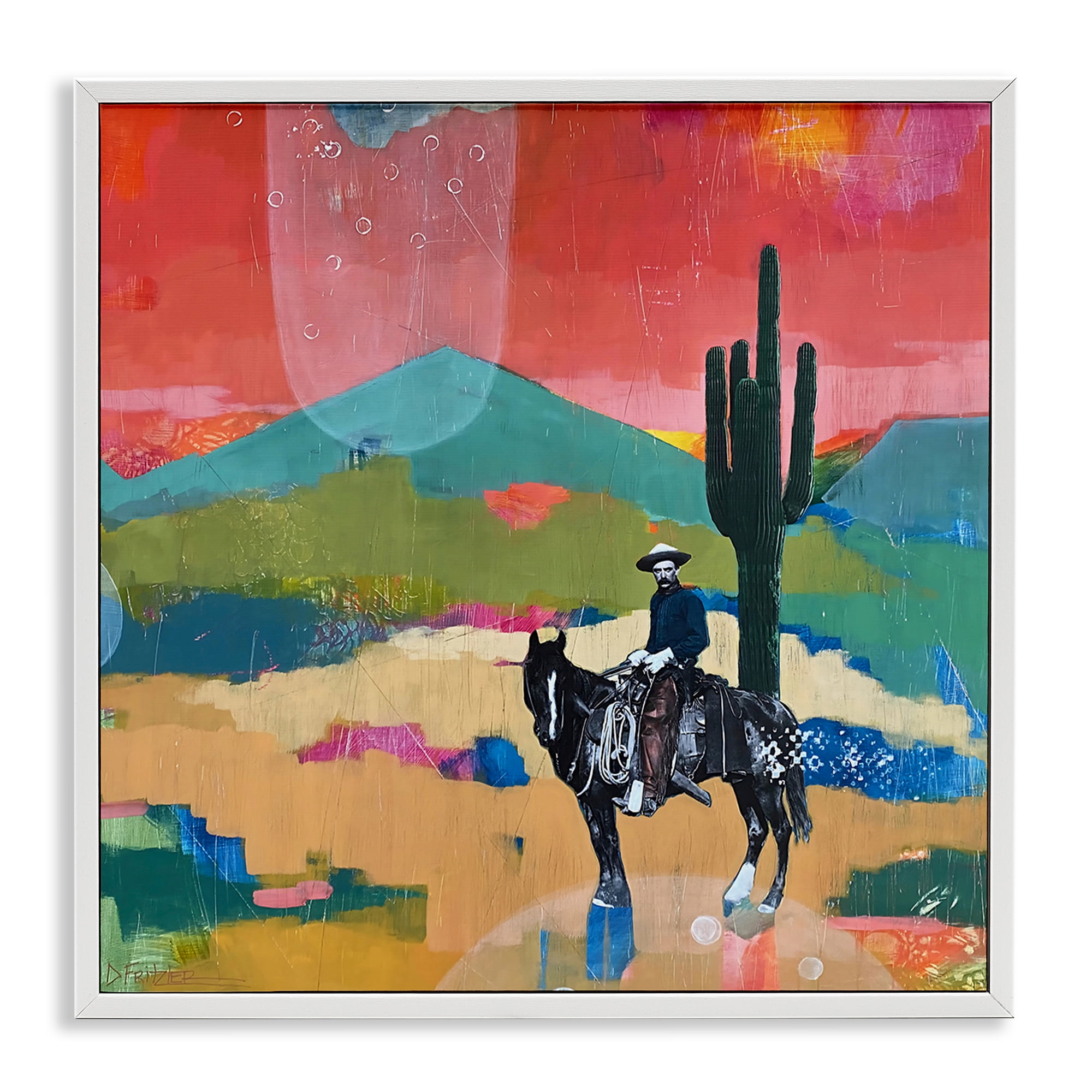 Stupell Industries I Used To Be A Cowboy White Framed Giclee Art, design by Dianna Fritzler