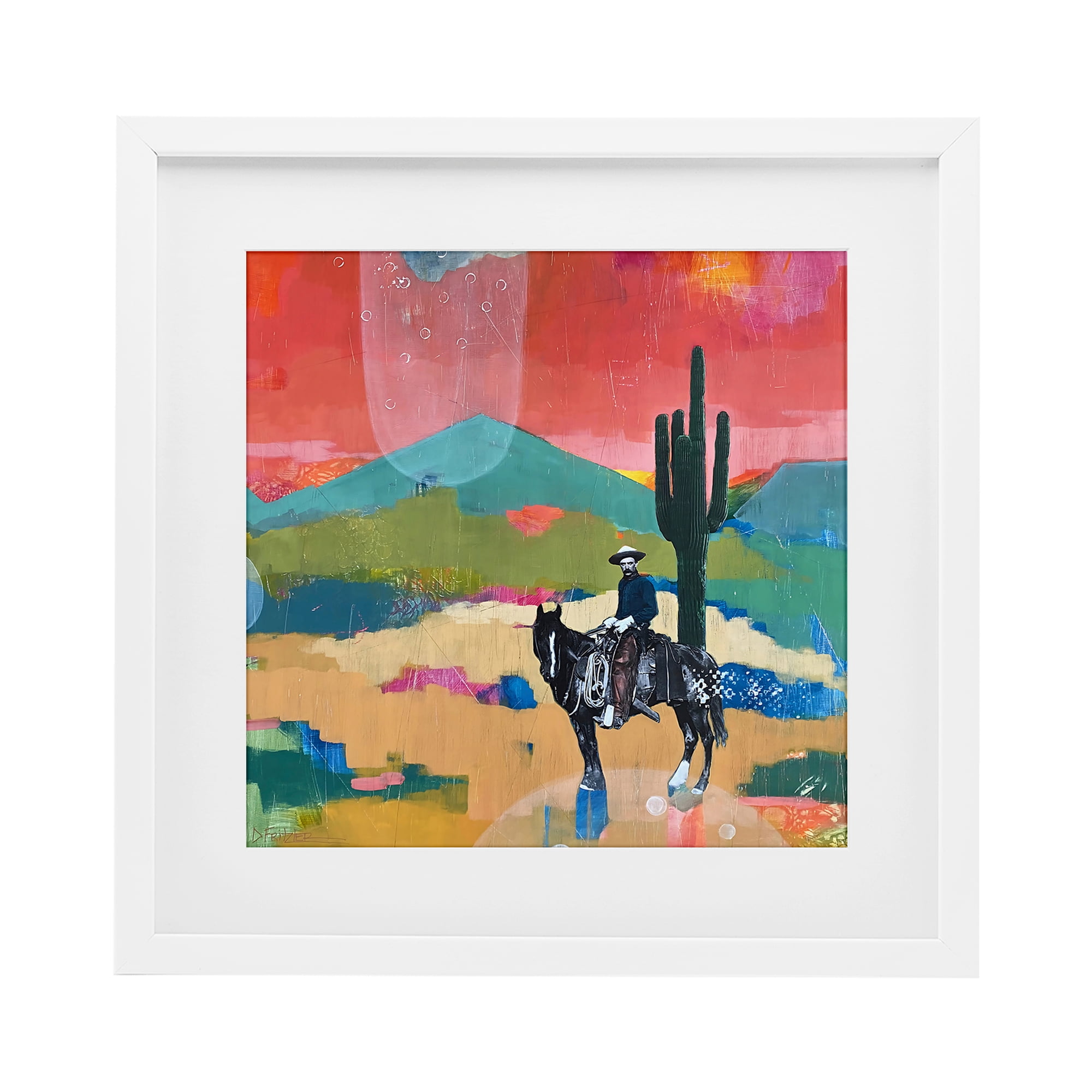 Stupell Industries I Used To Be A Cowboy White Framed Print Under Glass, design by Dianna Fritzler
