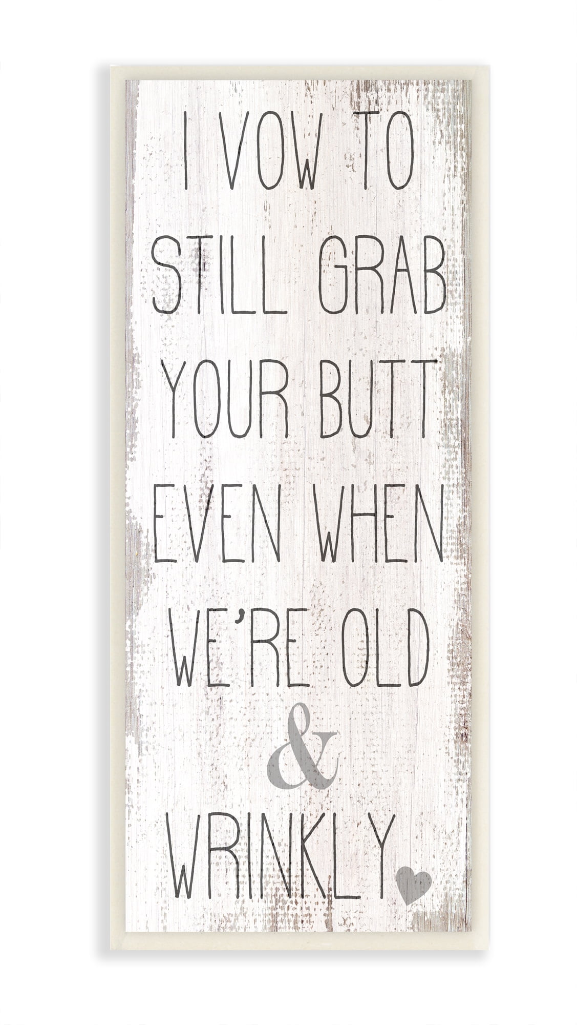 Stupell Industries I Vow Funny Family Wood Textured Word Design Graphic Art Unframed Art Print Wall Art, 7x17, by Daphne Polselli