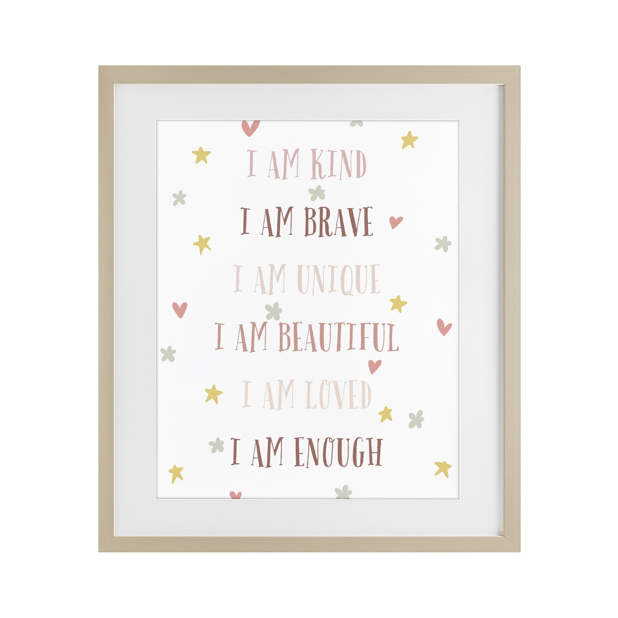 Stupell Industries I am Empowerment Quotes Birch Framed Print Under Glass, design by Katie Griggs