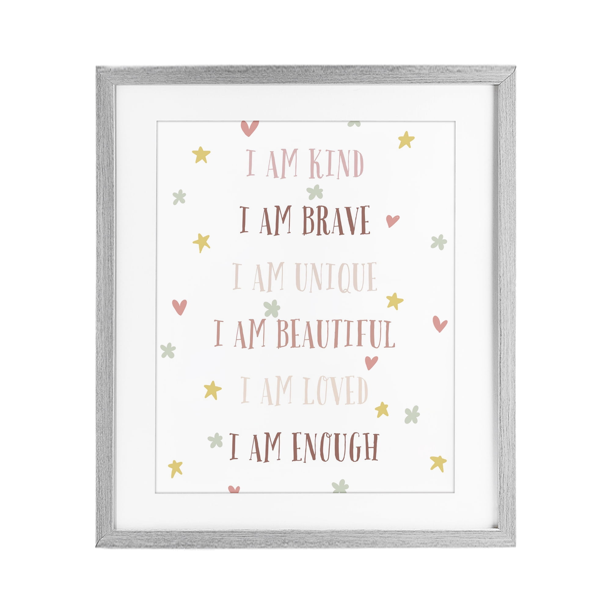 Stupell Industries I am Empowerment Quotes Gray Framed Print Under Glass, design by Katie Griggs